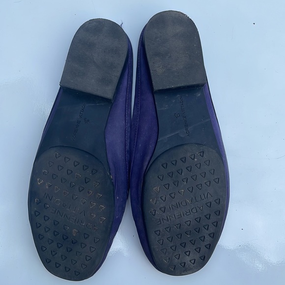 Adrienne Vittadini Purple Suede Flat Sandals with bow - size 9.5 Women’s flats - Picture 4 of 5